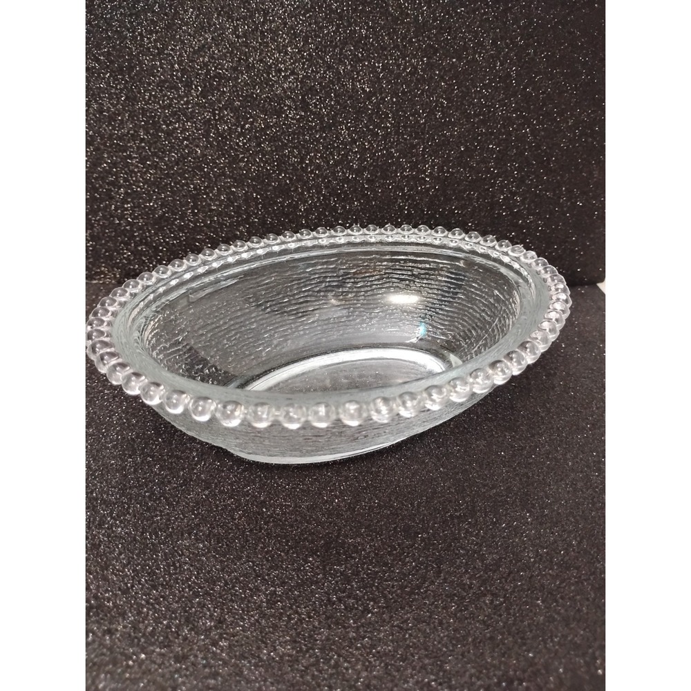 Vintage Clear Indiana Glass Hen On A Nest 7" BOTTOM ONLY Replacement Textured